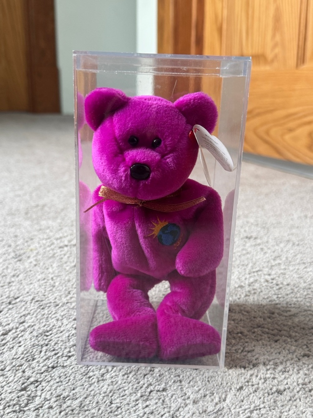 RARE Ty Beanie Baby Bear Millennium Swing Tag Name Spelled Wrong